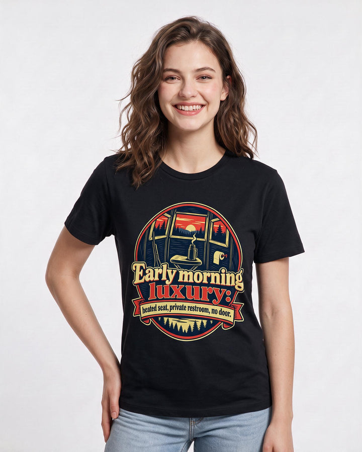 Hunting Black T-Shirt for Women – Everyday Expression Graphic Tee product image 1