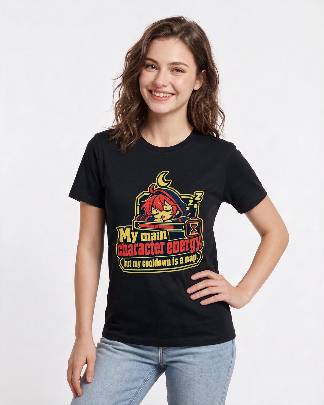 Gaming Black T-Shirt for Women – Game Night Graphic Tee product image 1