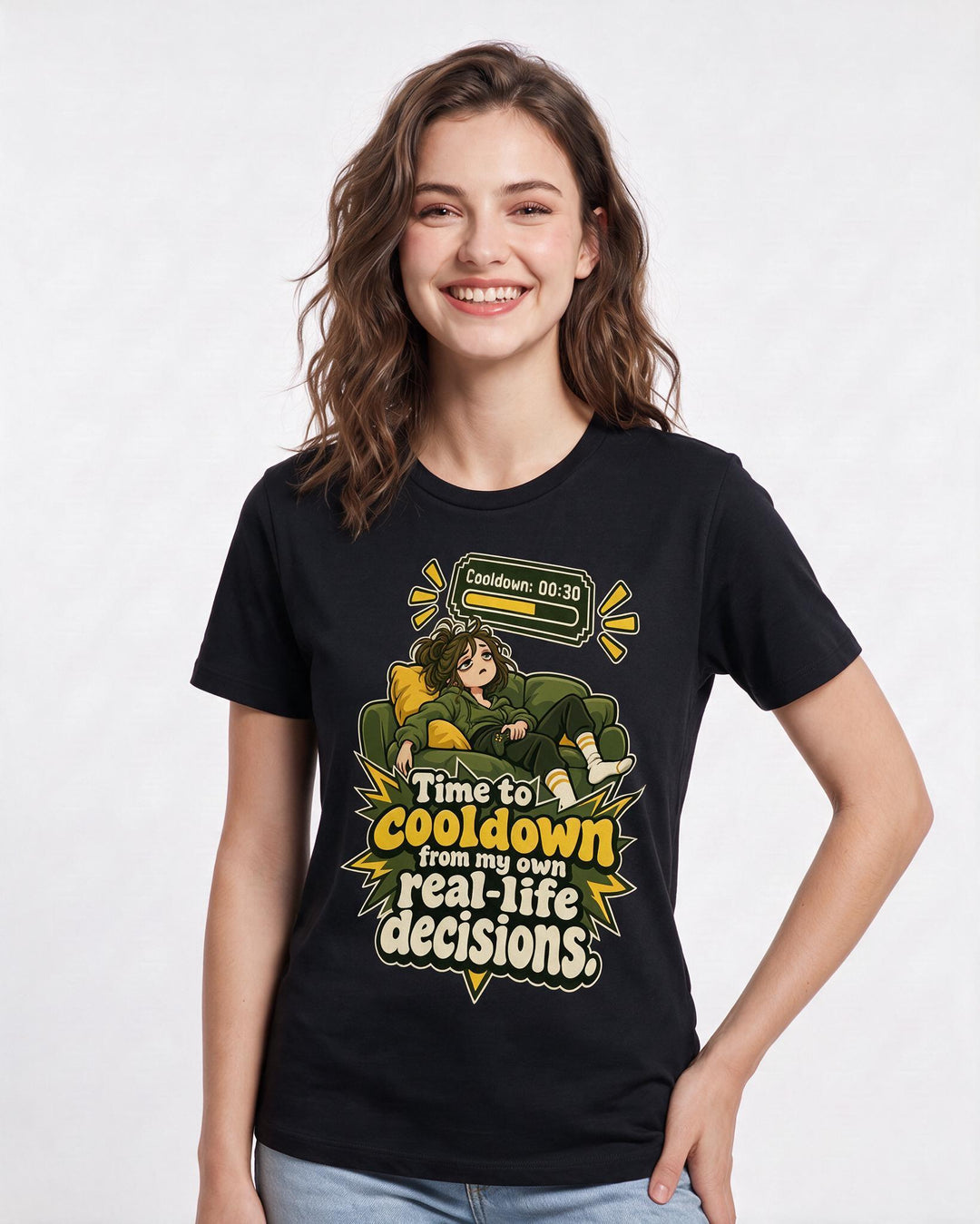 Gaming Black T-Shirt for Women – Game Night Graphic Tee product image 1