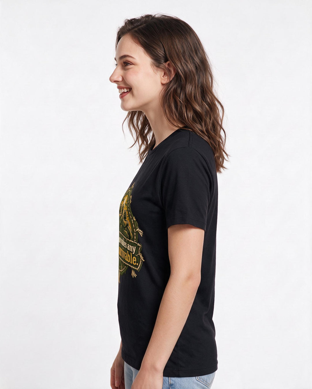 Veteran Black T-Shirt for Women – Everyday Expression Graphic Tee product image 2