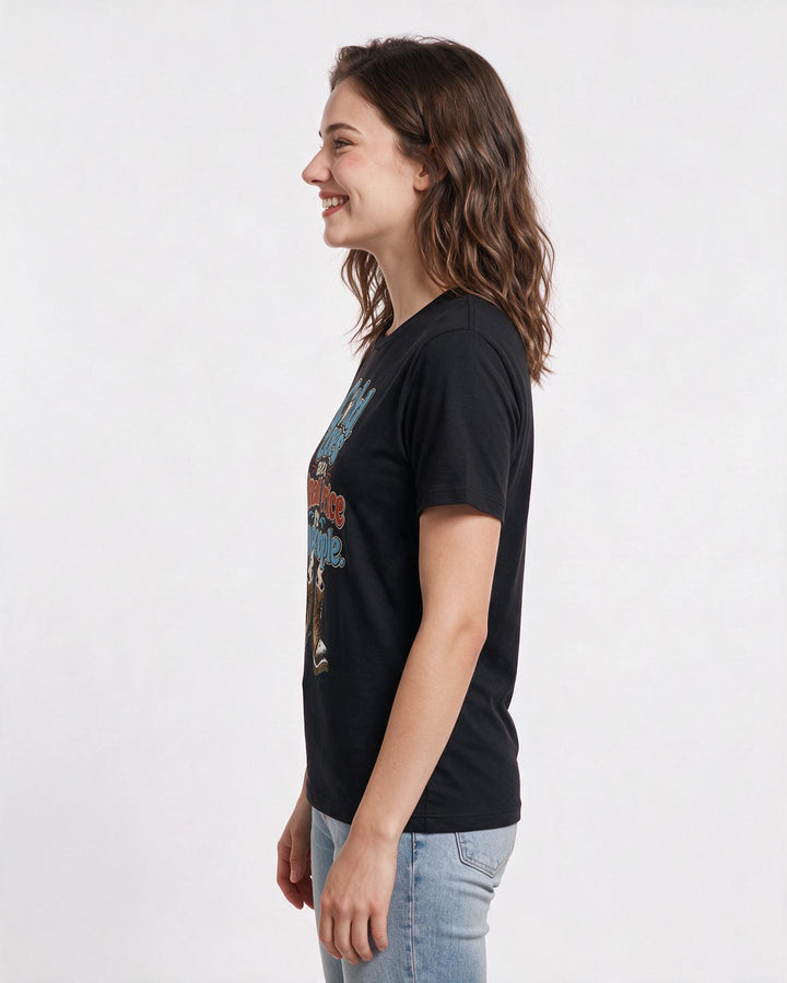 Hunting Black T-Shirt for Women – Everyday Expression Graphic Tee product image 2