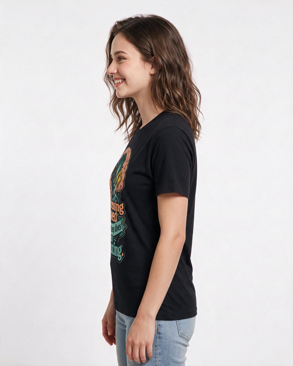 Neurodiversity Black T-Shirt for Women – Everyday Expression Graphic Tee product image 2
