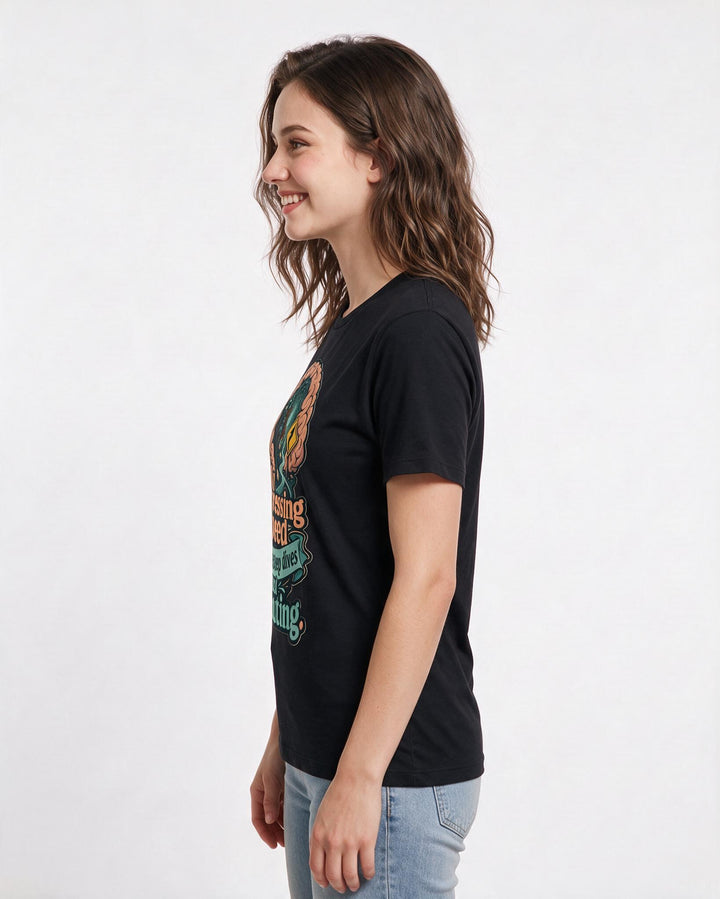 Neurodiversity Black T-Shirt for Women – Everyday Expression Graphic Tee product image 2