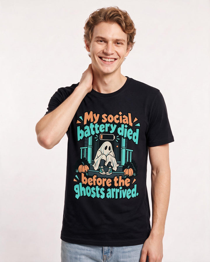 Halloween Black T-Shirt for Men – Halloween Theme Graphic Tee product image 1