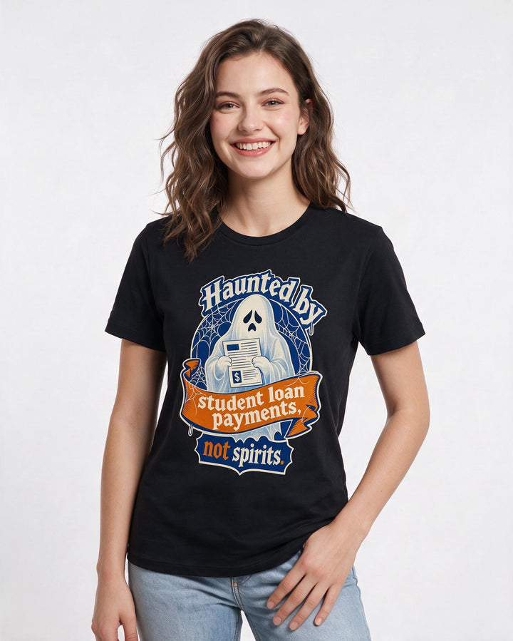 Halloween Black T-Shirt for Women – Halloween Theme Graphic Tee product image 3
