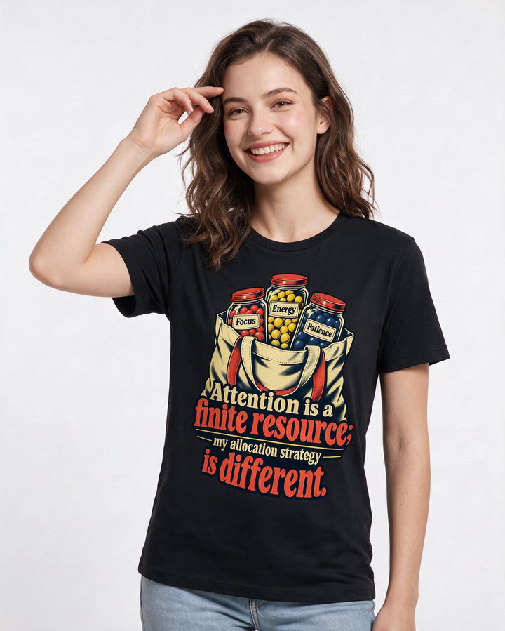 Neurodiversity Black T-Shirt for Women – Everyday Expression Graphic Tee product image 1