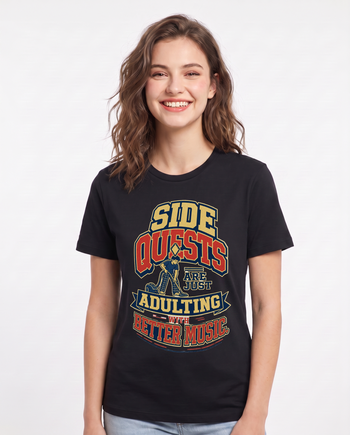Gaming Black T-Shirt for Women – Game Night Graphic Tee product image 3