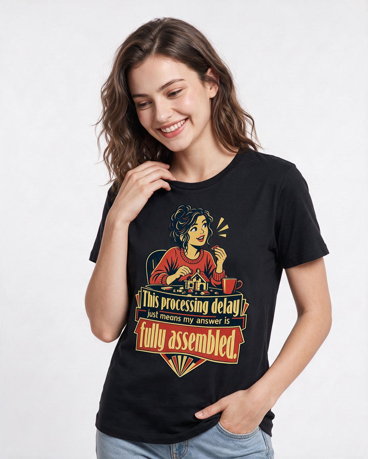 Neurodiversity Black T-Shirt for Women – Everyday Expression Graphic Tee product image 1