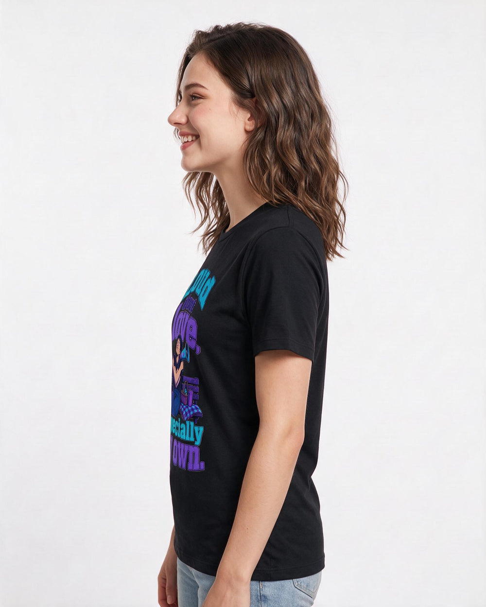 Pride Black T-Shirt for Women – Everyday Expression Graphic Tee product image 2