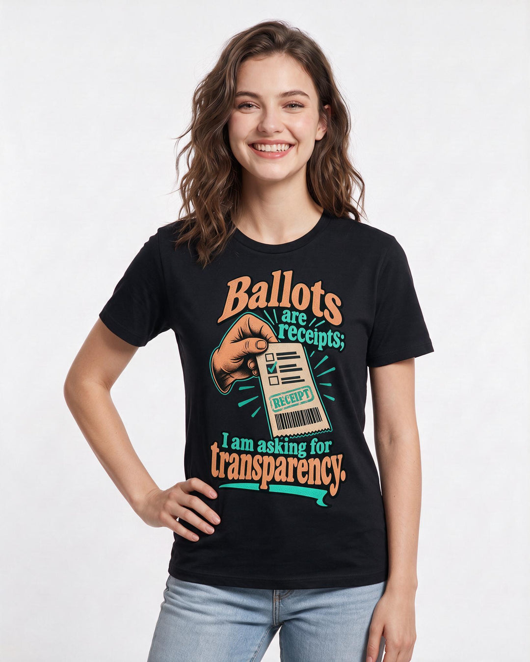 Political Statement Black T-Shirt for Women – Everyday Expression Graphic Tee product image 1