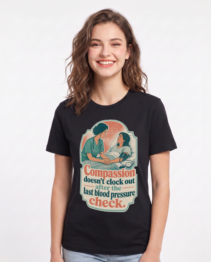 Nurse Black T-Shirt for Women – Nursing Life Graphic Tee product image 1