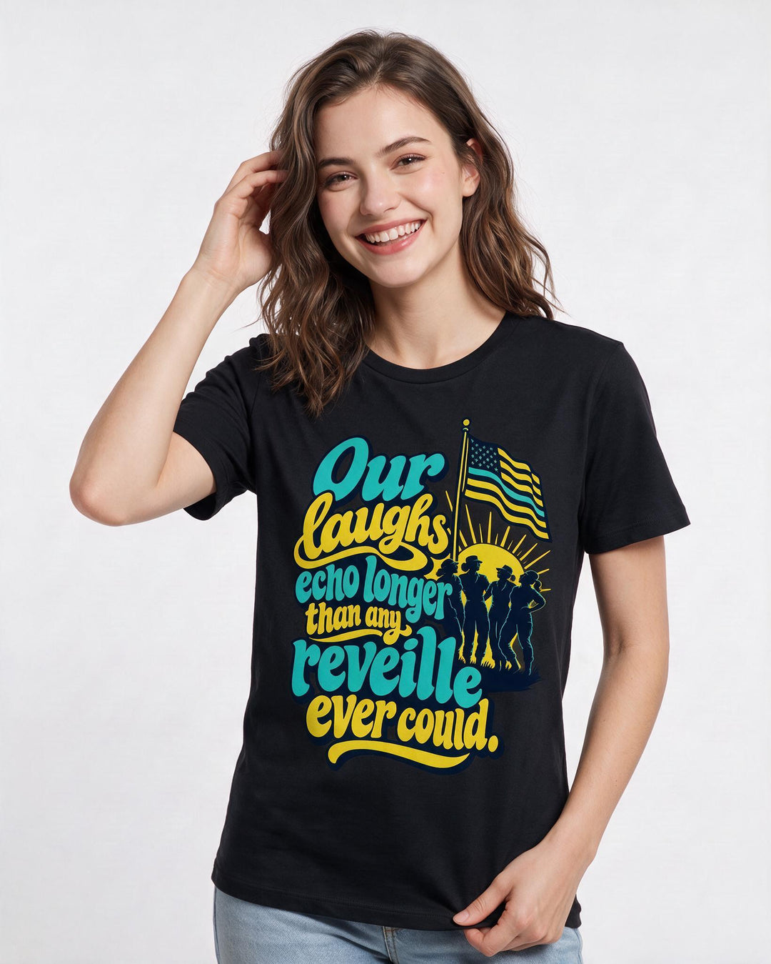 Veteran Black T-Shirt for Women – Everyday Expression Graphic Tee product image 1