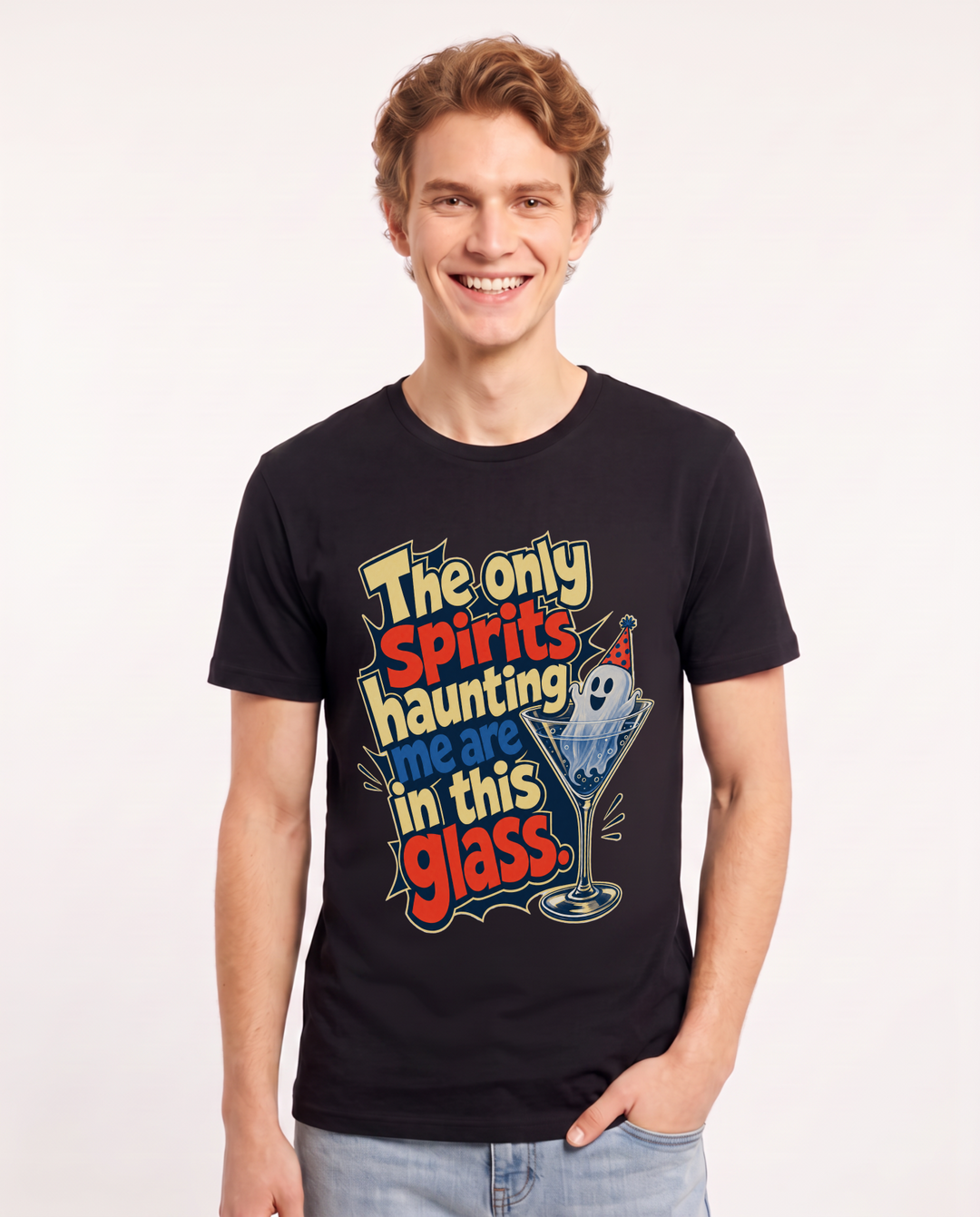 Halloween Black T-Shirt for Men – Halloween Theme Graphic Tee product image 1