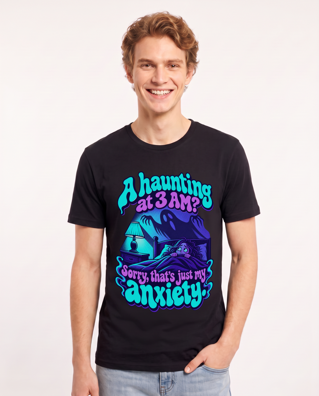 Halloween Black T-Shirt for Men – Halloween Theme Graphic Tee product image 3