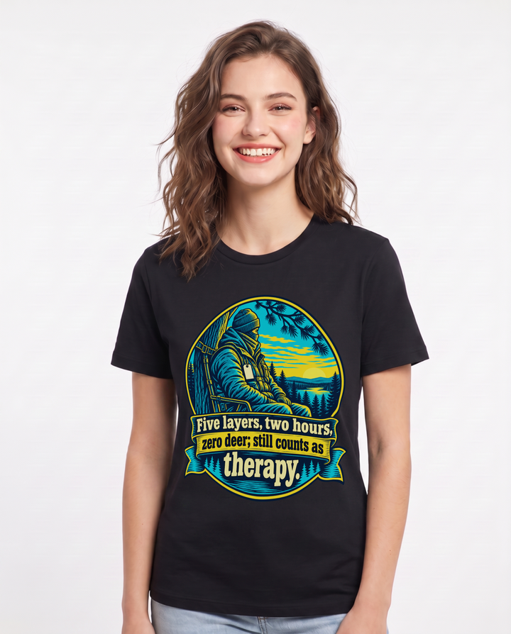 Hunting Black T-Shirt for Women – Everyday Expression Graphic Tee product image 3