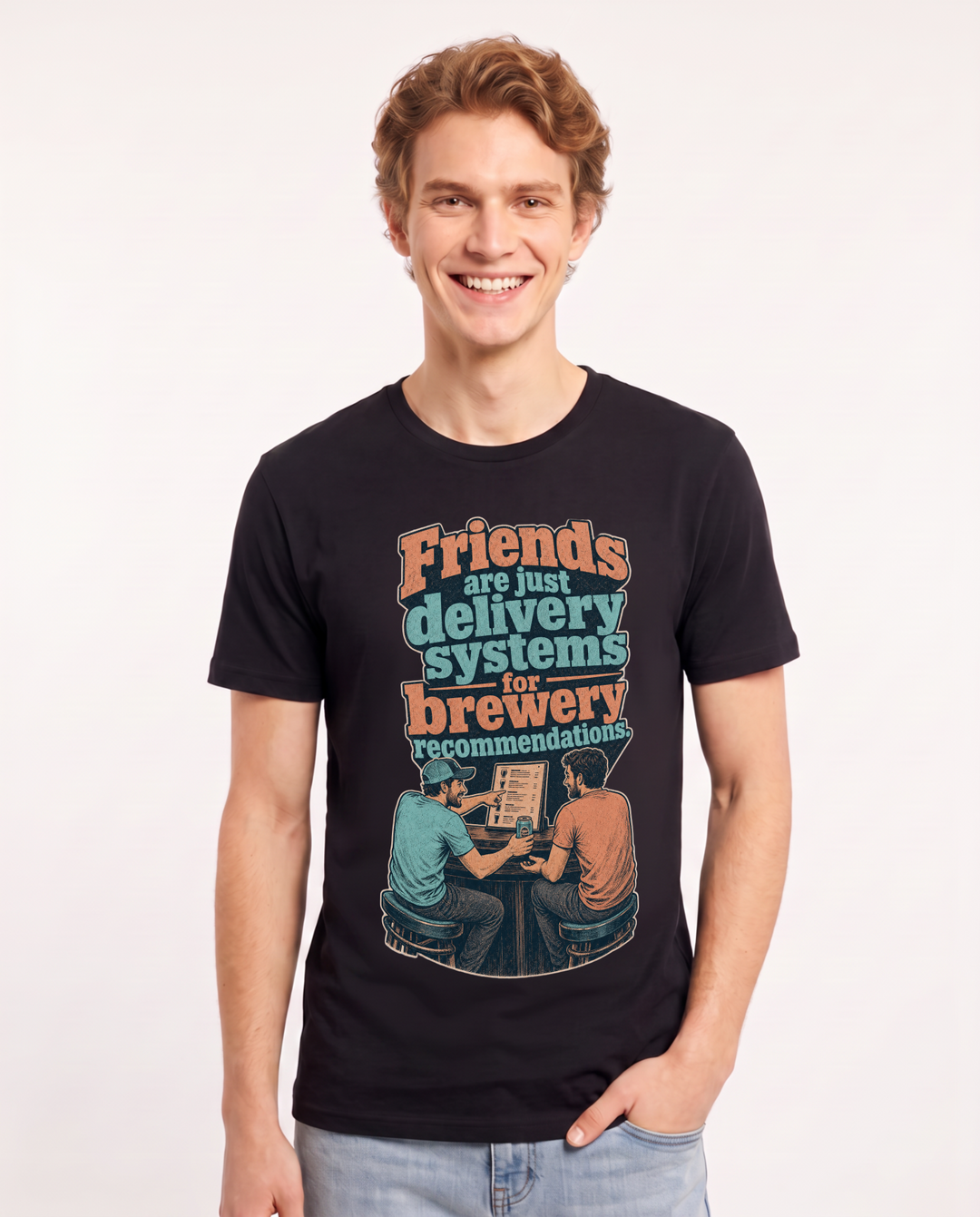 Beer Black T-Shirt for Men – Everyday Expression Graphic Tee product image 3