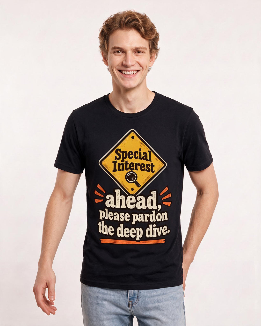 Neurodiversity Black T-Shirt for Men – Everyday Expression Graphic Tee product image 1