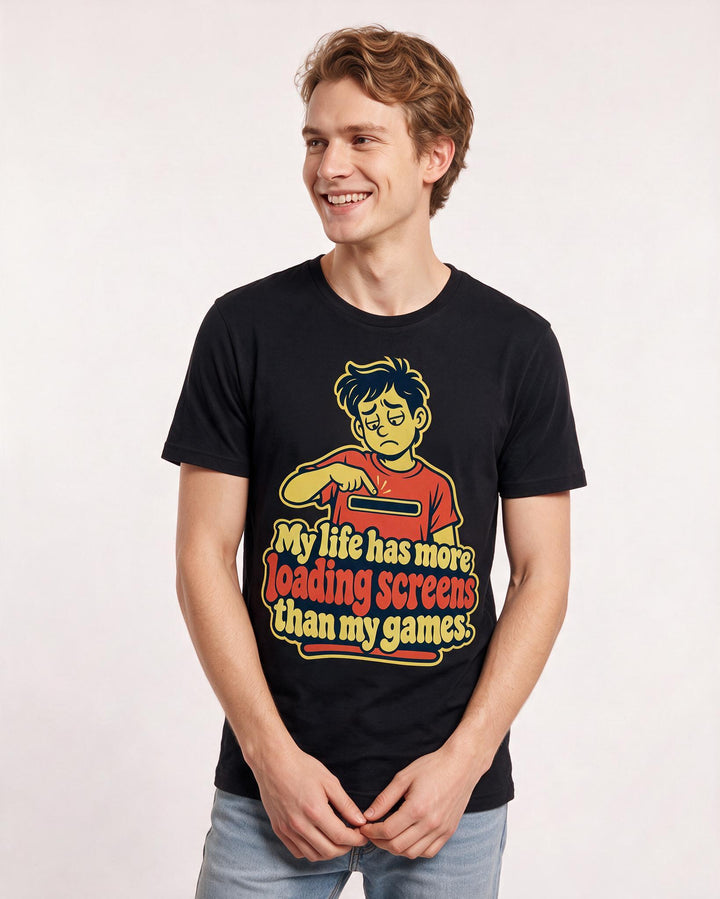 Gaming Black T-Shirt for Men – Game Night Graphic Tee product image 1