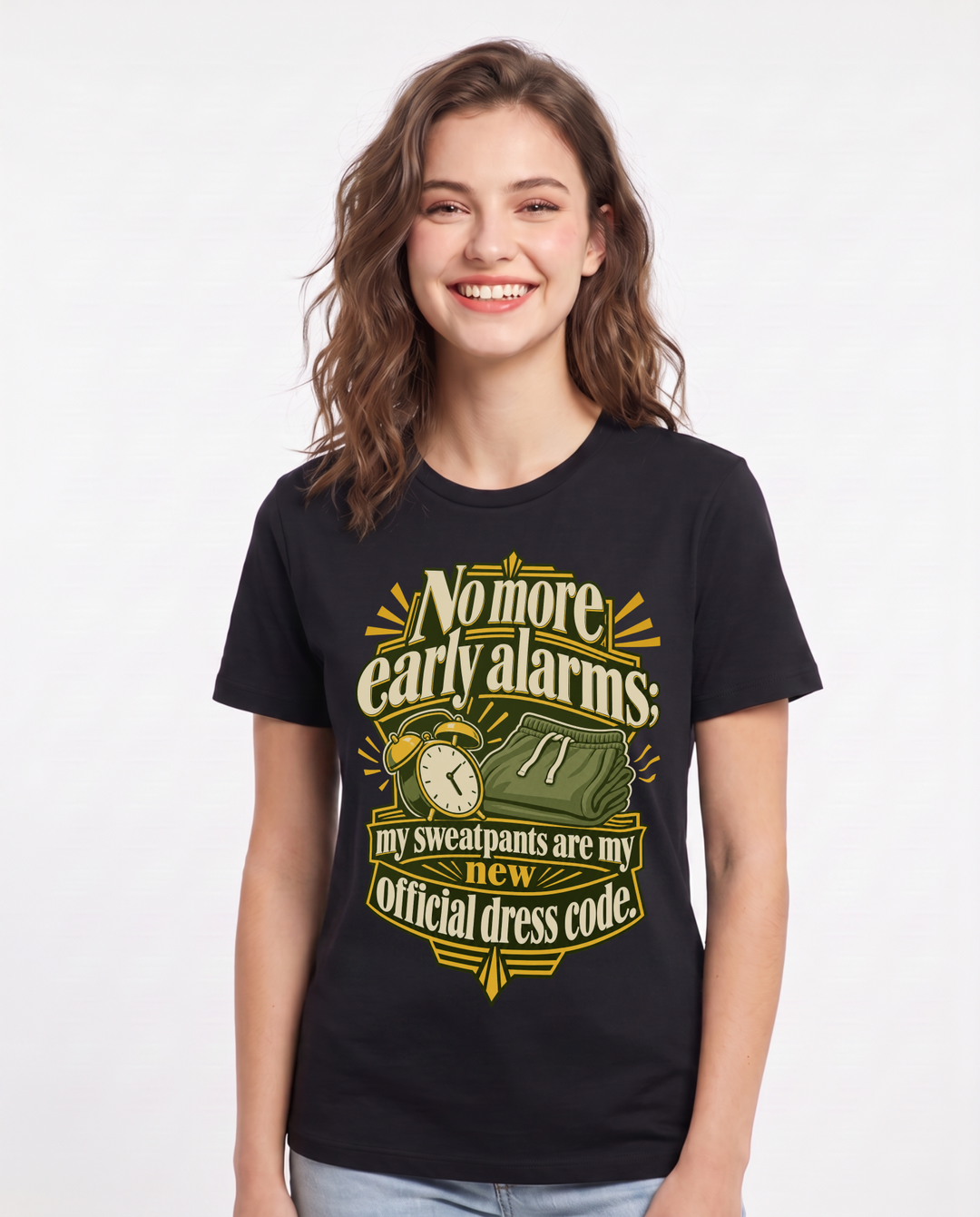 Graduation Black T-Shirt for Women – Everyday Expression Graphic Tee product image 3