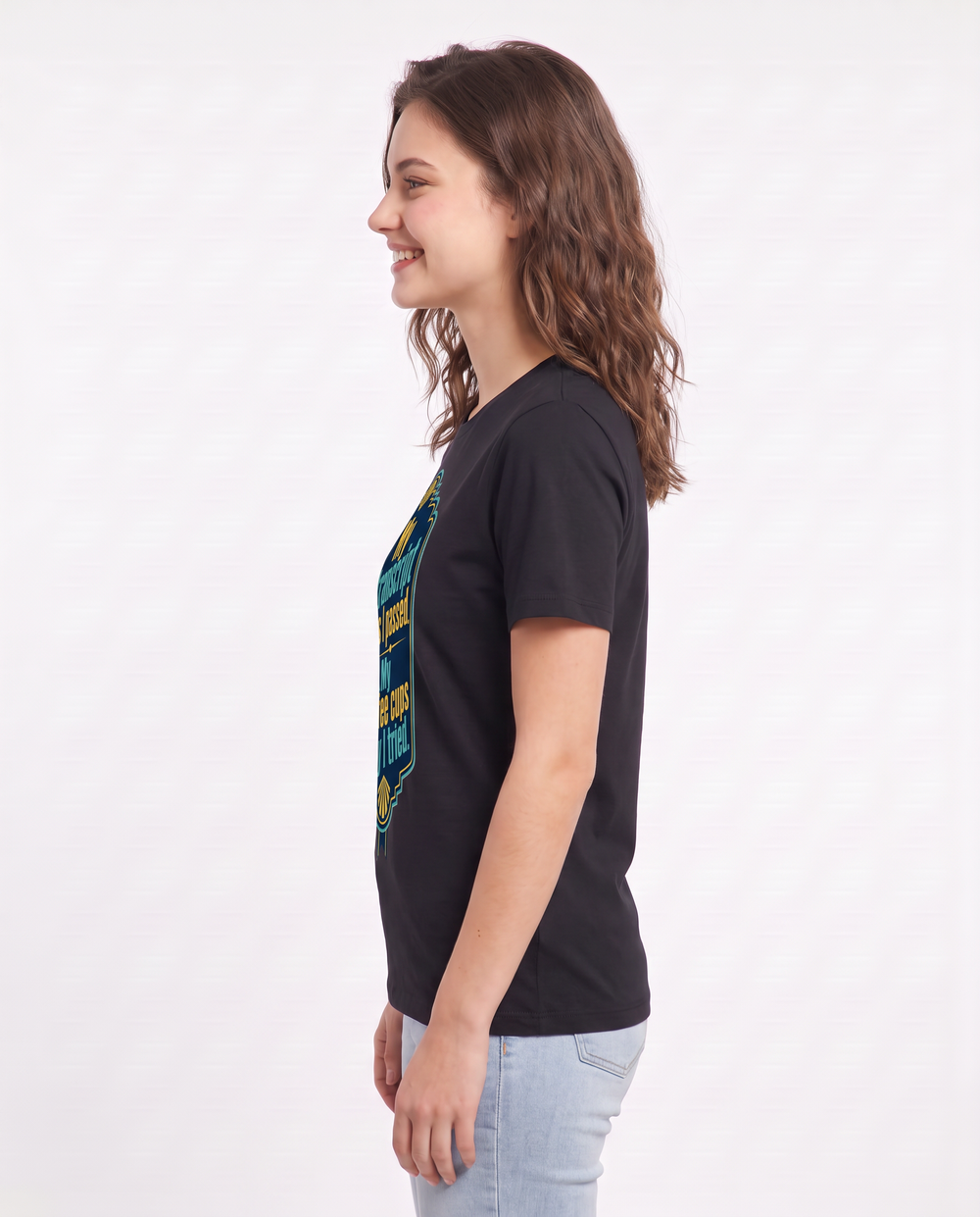 Graduation Gift Women's Black T-Shirt - My transcript says I passed. product image 2