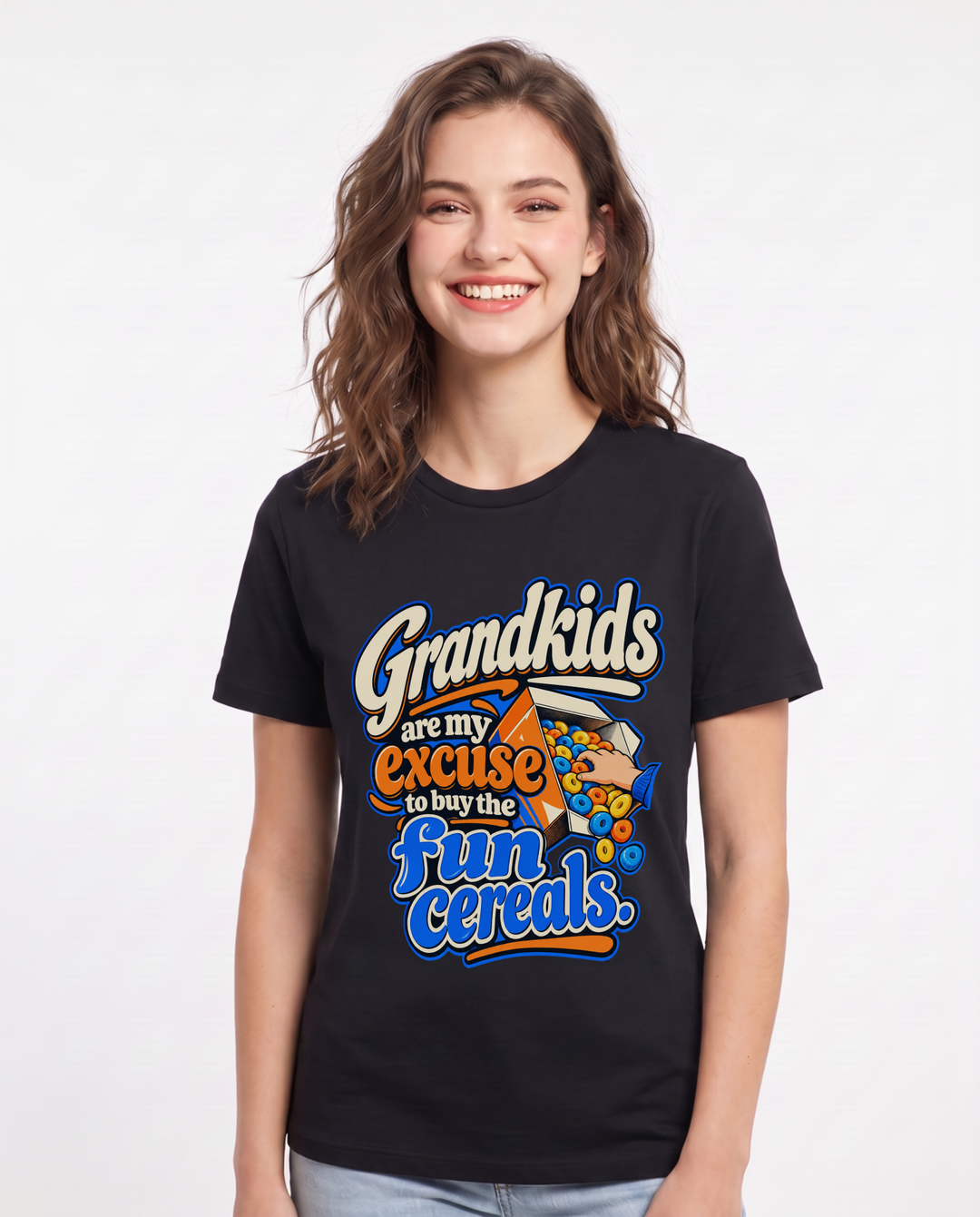 Grandparent Black T-Shirt for Women – Everyday Expression Graphic Tee product image 3