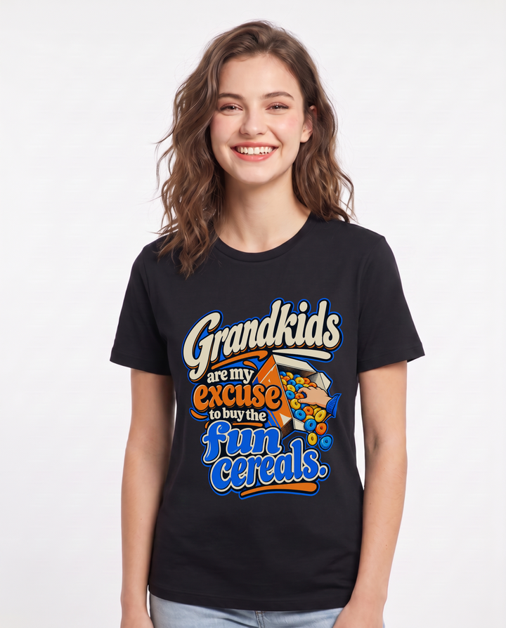 Grandparent Black T-Shirt for Women – Everyday Expression Graphic Tee product image 3