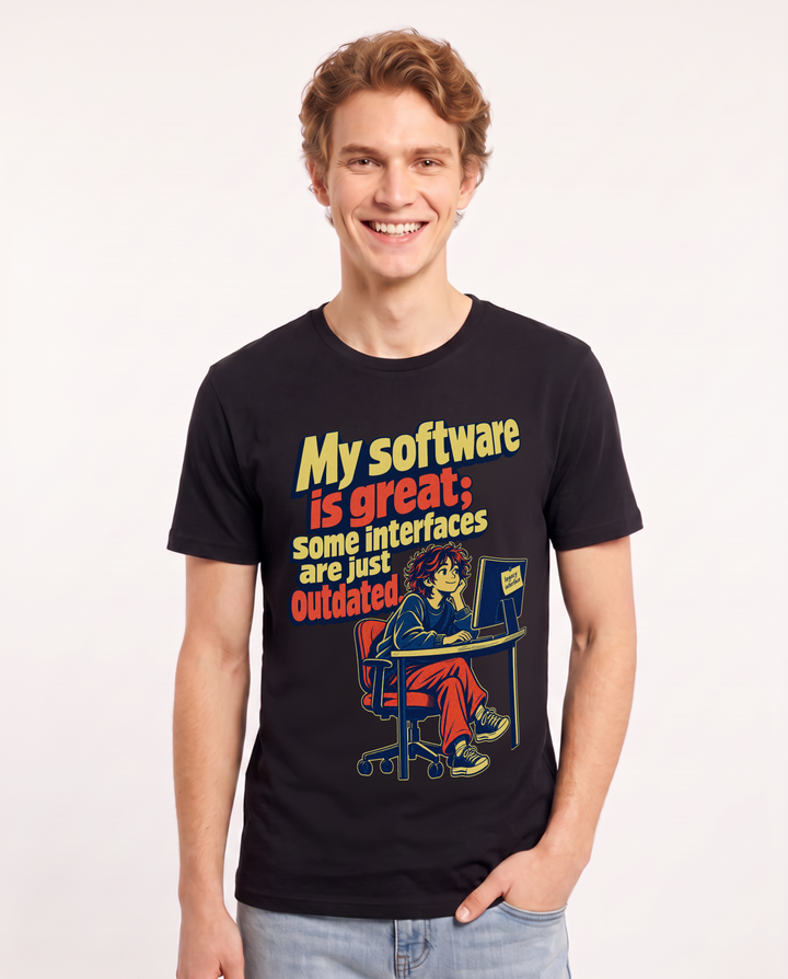 Neurodiversity Black T-Shirt for Men – Everyday Expression Graphic Tee product image 3