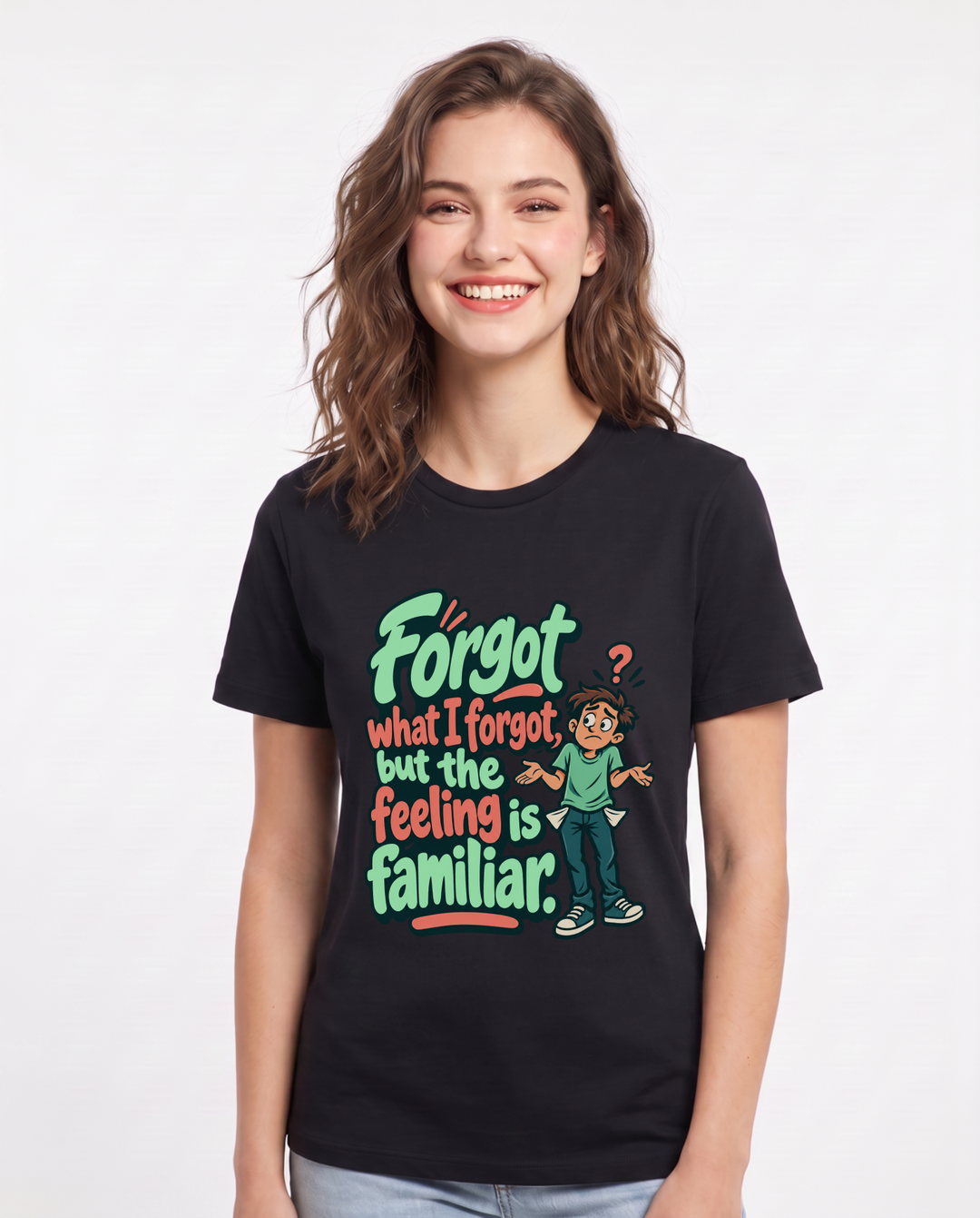 Meme Black T-Shirt for Women – Everyday Expression Graphic Tee product image 3