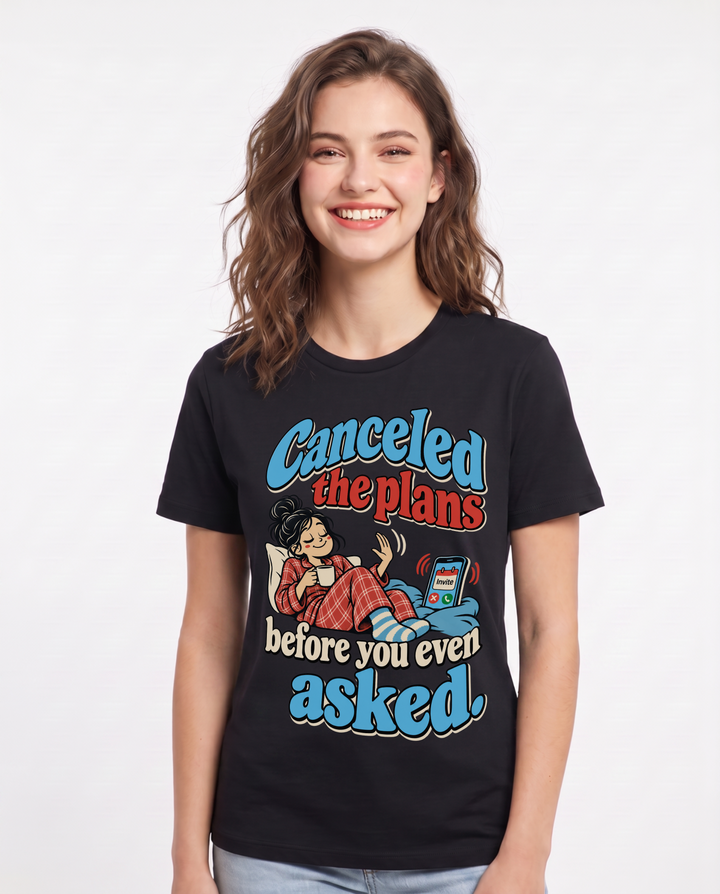 Meme Black T-Shirt for Women – Everyday Expression Graphic Tee product image 3