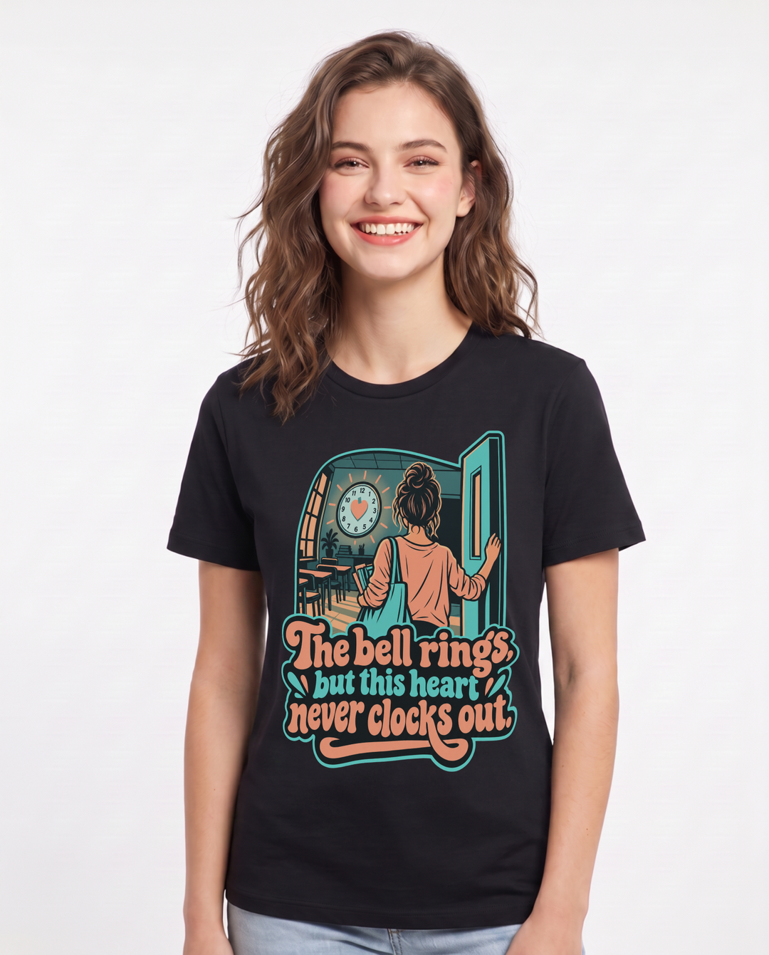 Teacher Black T-Shirt for Women – Everyday Expression Graphic Tee product image 3