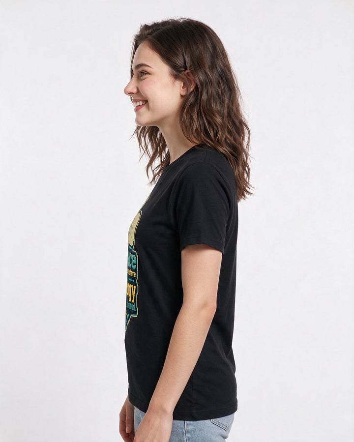 Christian Faith Women's Black T-Shirt – Grace arrives before the apology is fully formed. product image 2
