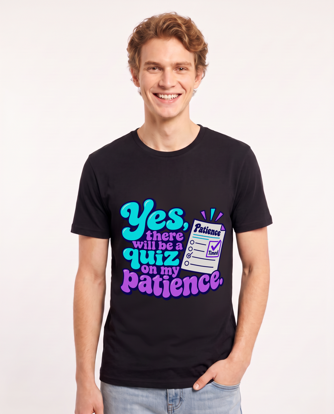 Teacher Black T-Shirt for Men – Everyday Expression Graphic Tee product image 3