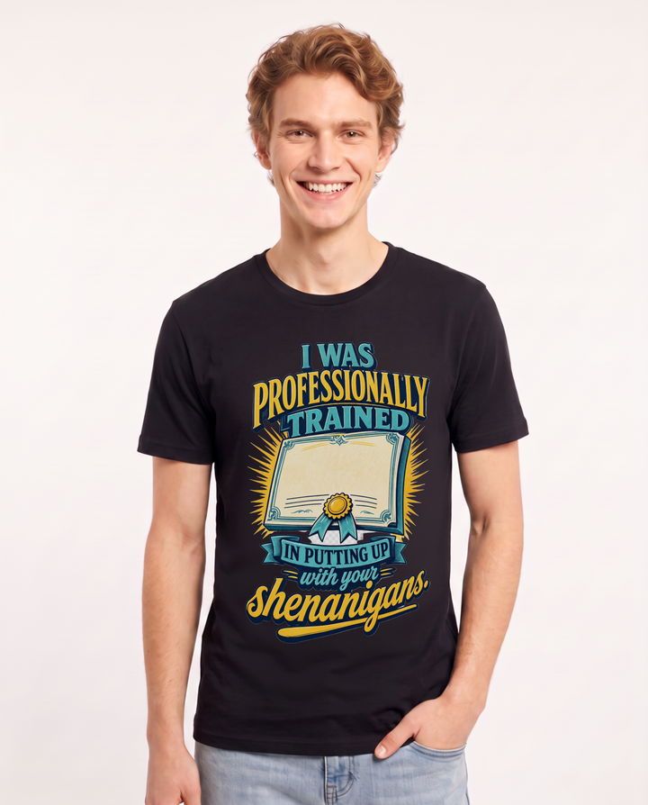 Couples Black T-Shirt for Men – Everyday Expression Graphic Tee product image 1