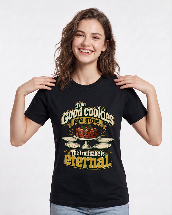 Christmas Black T-Shirt for Women – Holiday Theme Graphic Tee product image 1