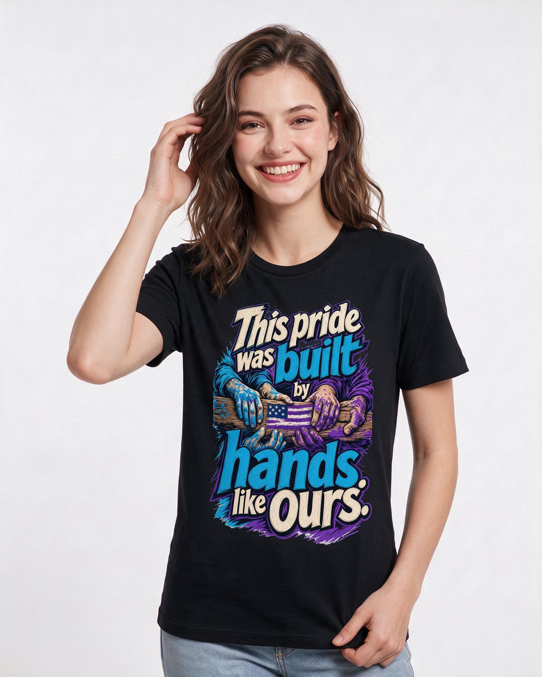 Patriotic Black T-Shirt for Women – Everyday Expression Graphic Tee product image 1