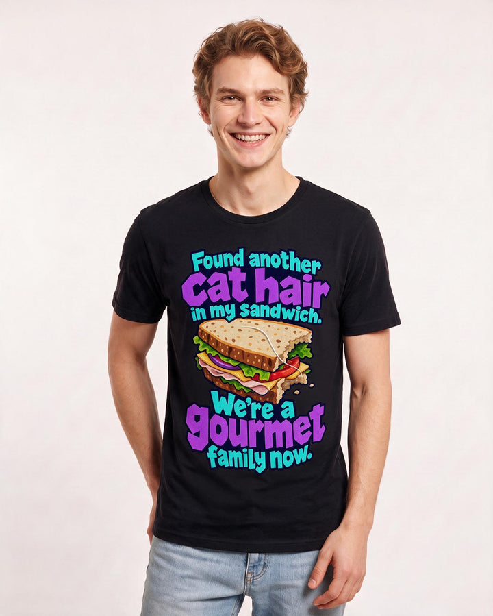 Cat Lover Black T-Shirt for Men – Everyday Expression Graphic Tee product image 1