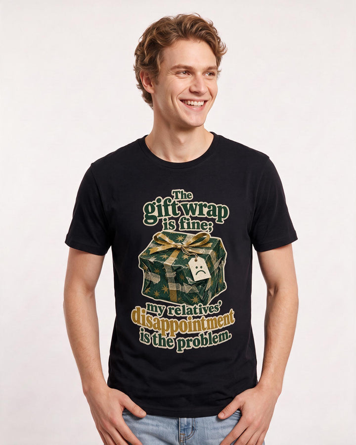 Christmas Black T-Shirt for Men – Holiday Theme Graphic Tee product image 1