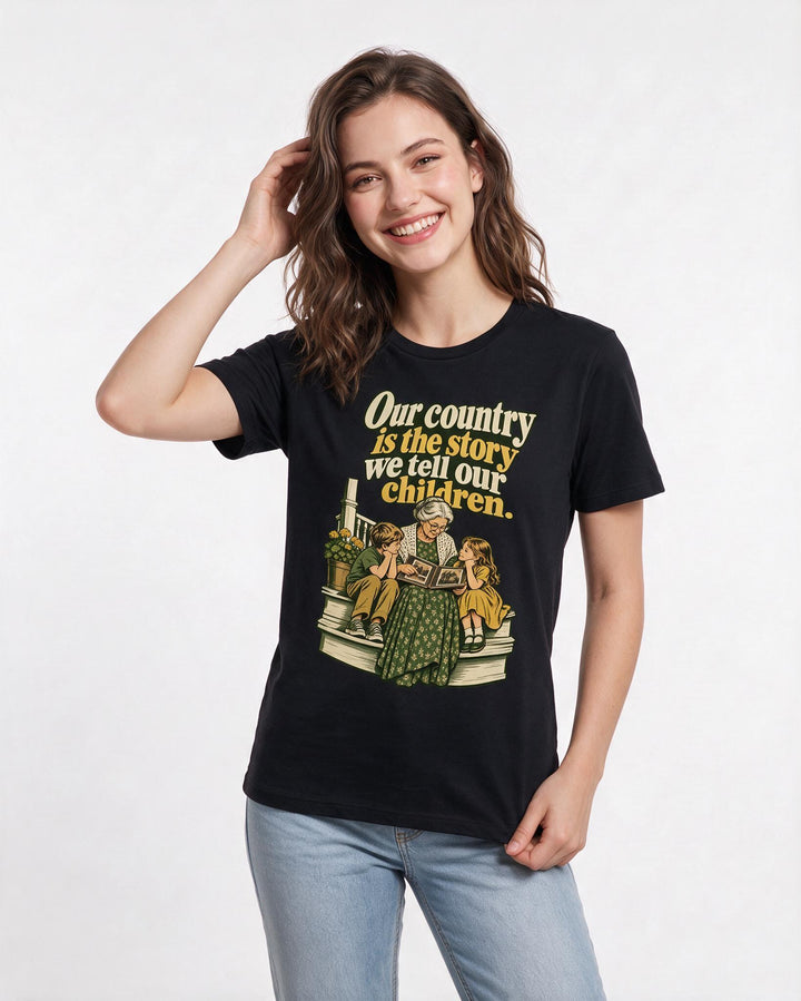Patriotic Black T-Shirt for Women – Everyday Expression Graphic Tee product image 1