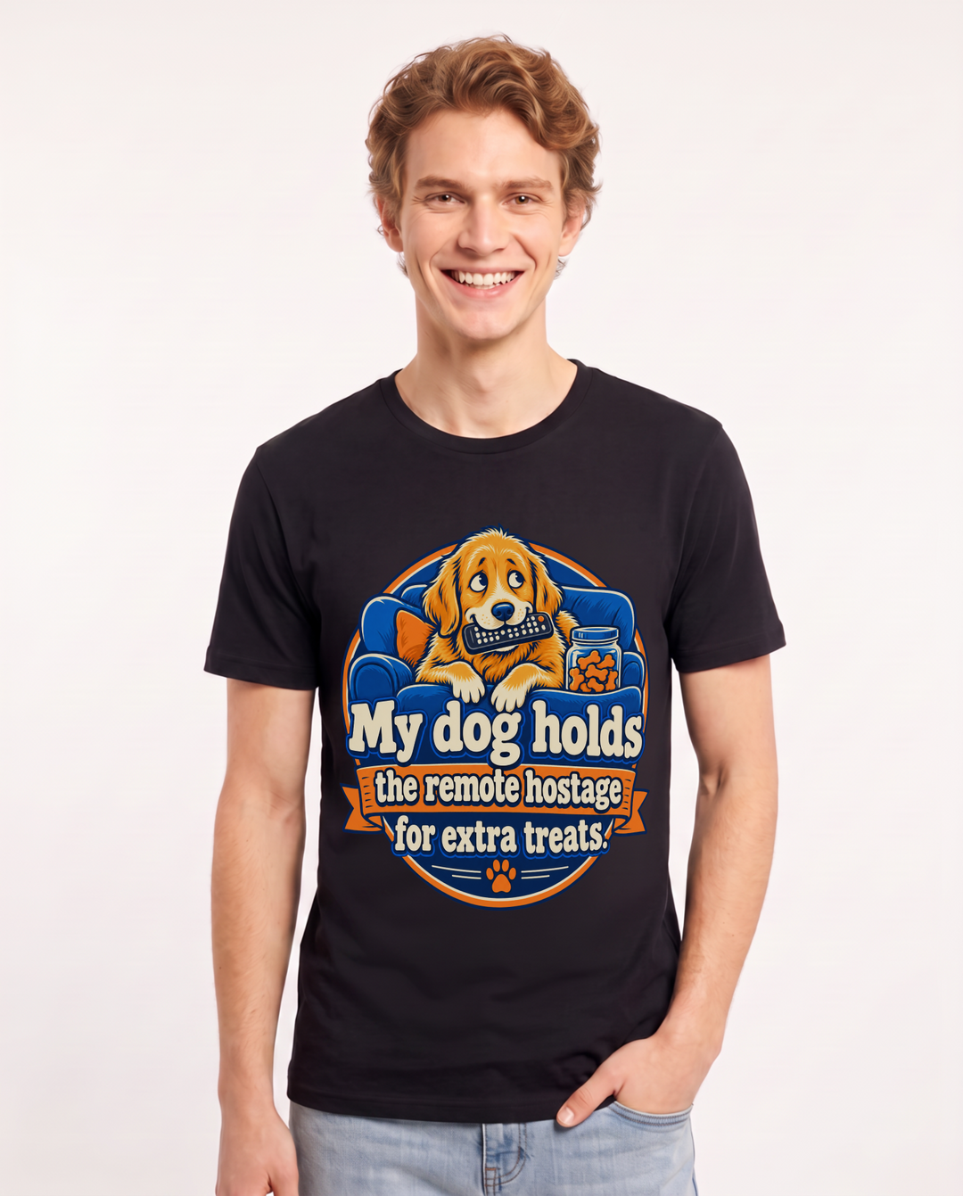 Cat Lover Black T-Shirt for Men – Everyday Expression Graphic Tee product image 3
