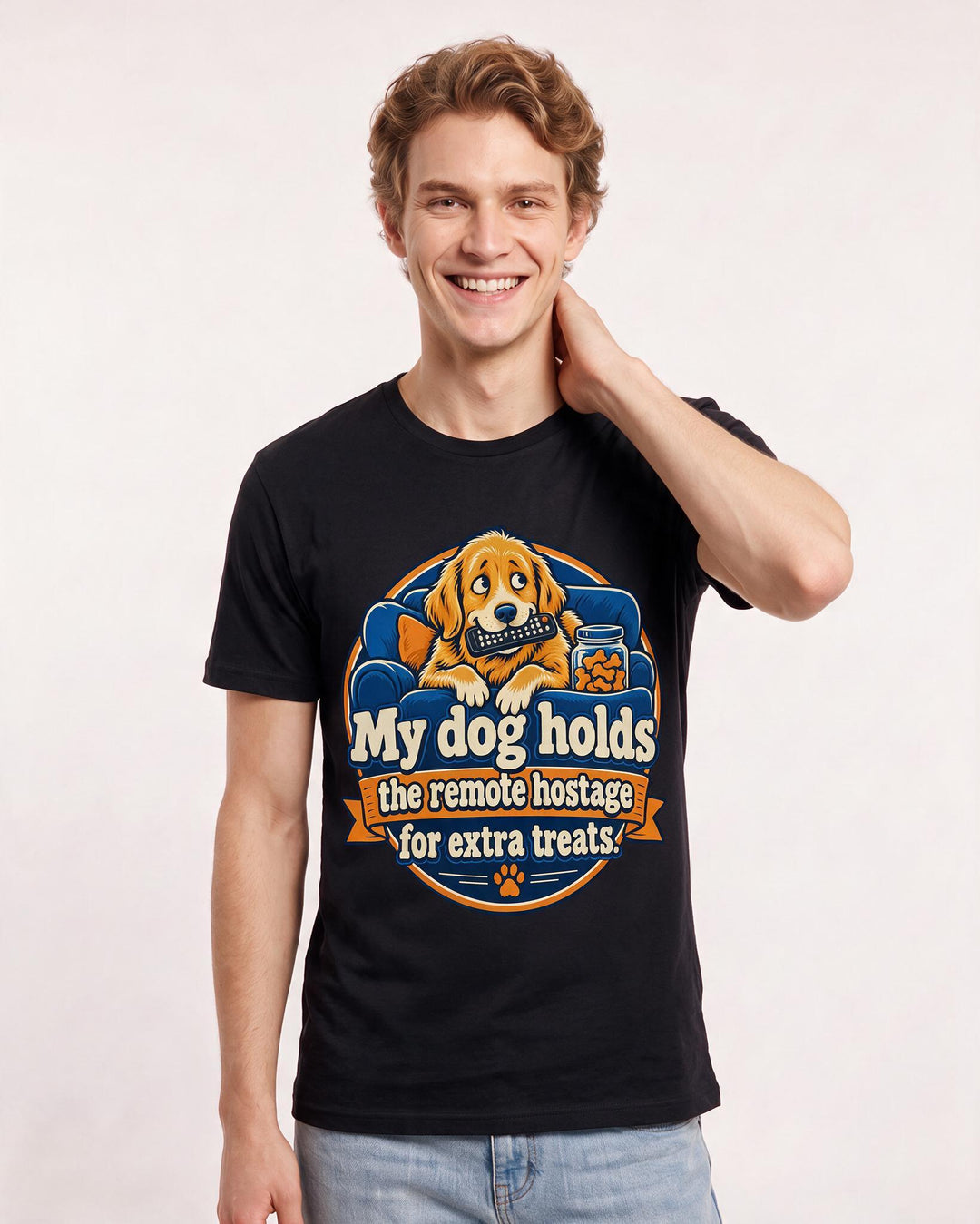 Cat Lover Black T-Shirt for Men – Everyday Expression Graphic Tee product image 1
