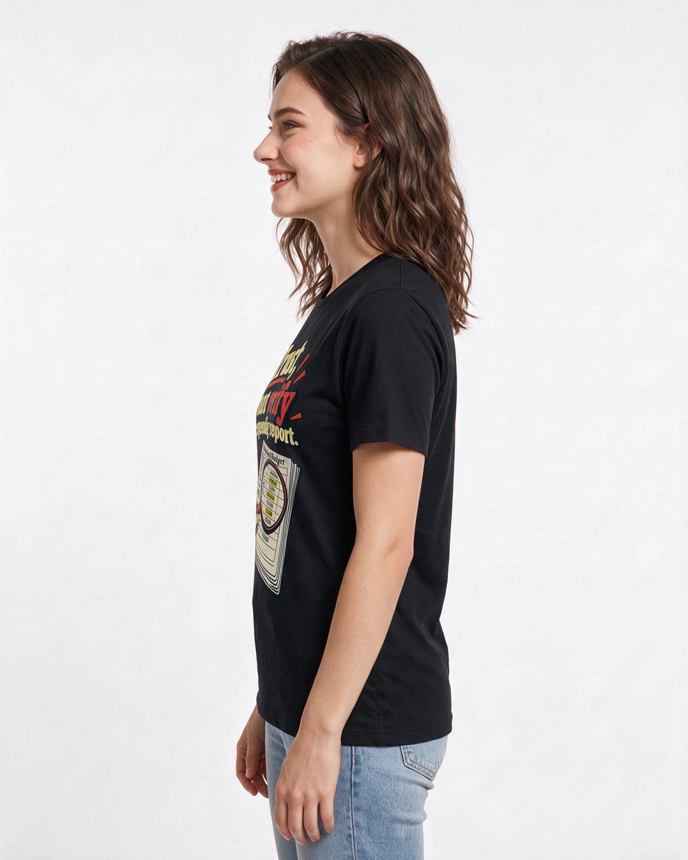 Political Statement Black T-Shirt for Women – Everyday Expression Graphic Tee product image 2