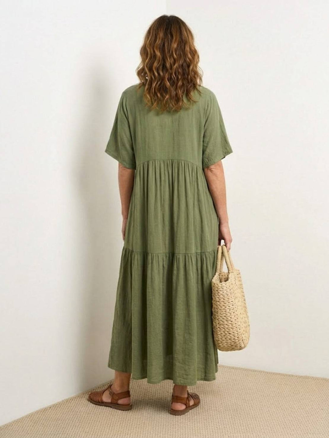 Nora | Boho Maxi Dress V-Neck Tiered