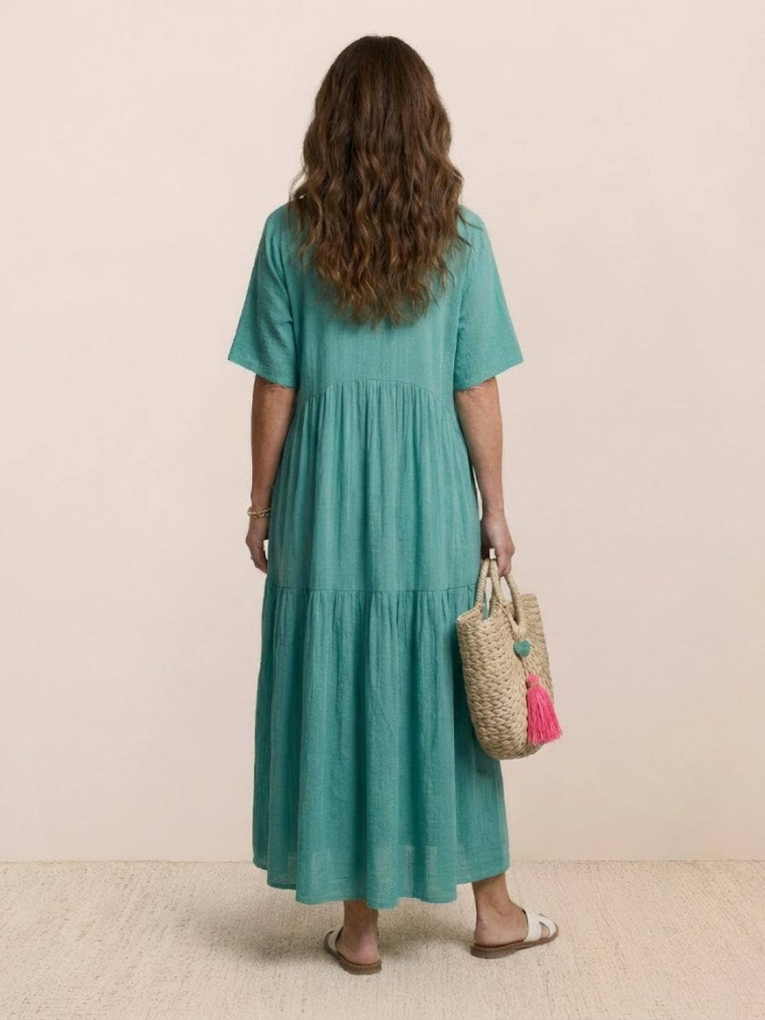 Nora | Boho Maxi Dress V-Neck Tiered